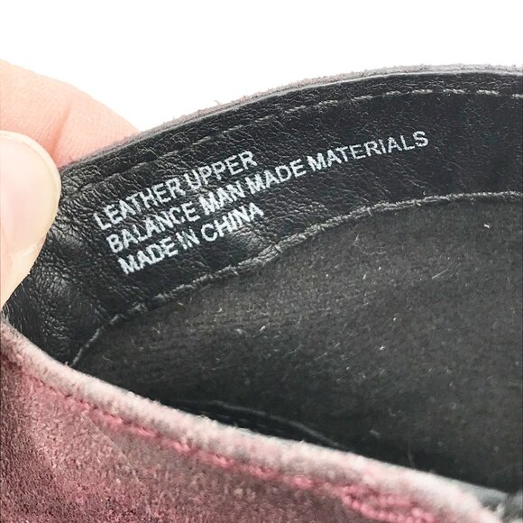 BORN Burgundy Suede Western Distressed Leather Ankle Booties Boots Womens 10 - Picture 11 of 13